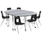 Flash Furniture Mobile 86" Oval Wave Grey Table Set-18" Chairs XU-GRP-18CH-A3060CON-60-GY-T-A-CAS-GG - alternate 6